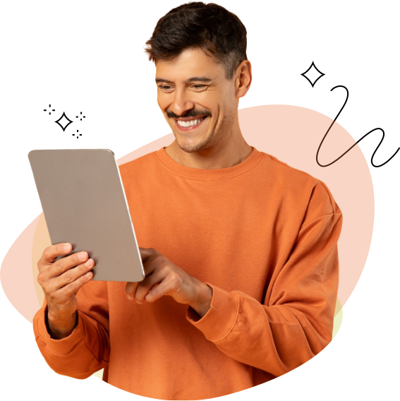 Man checking tablet HostPapa analytics hosting
