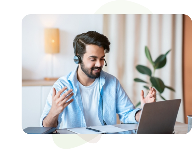 man on headset